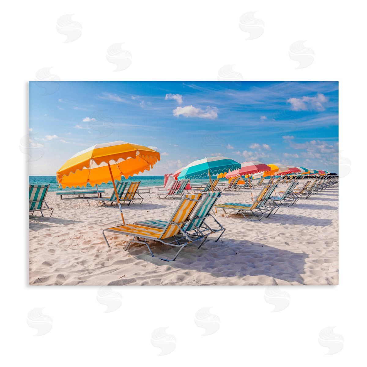Richard Silver South Miami Beach Chairs Canvas Wall Art Print