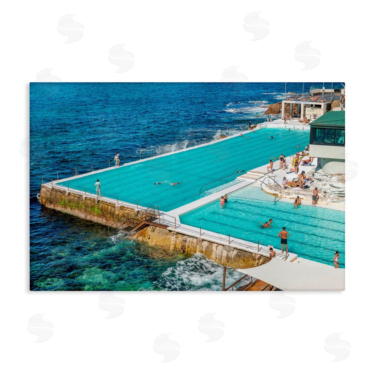 Richard Silver Bondi Icebergs Swimming Club Canvas Wall Art Print
