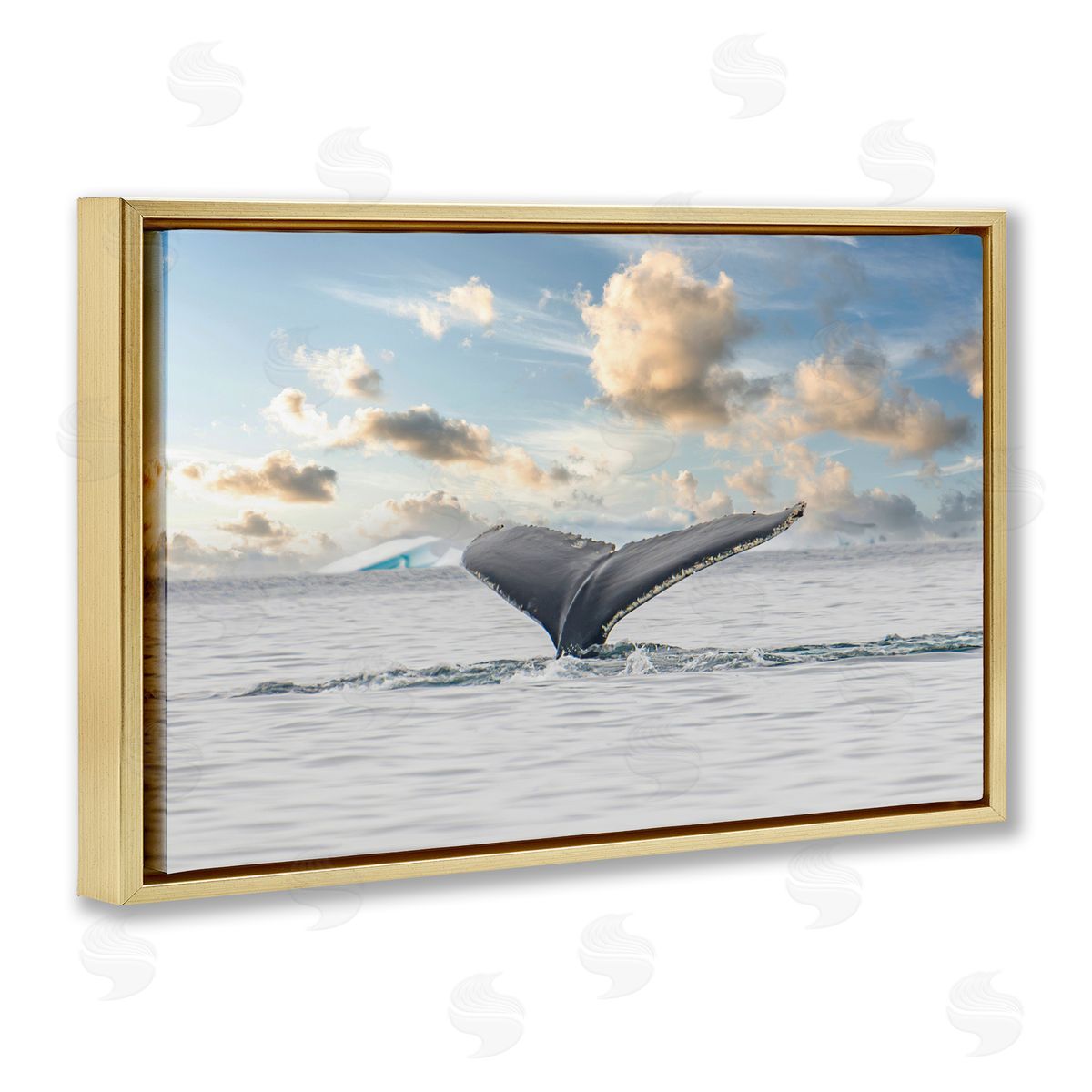 Richard Silver Antarctica Whale Tail Canvas Wall Art Print