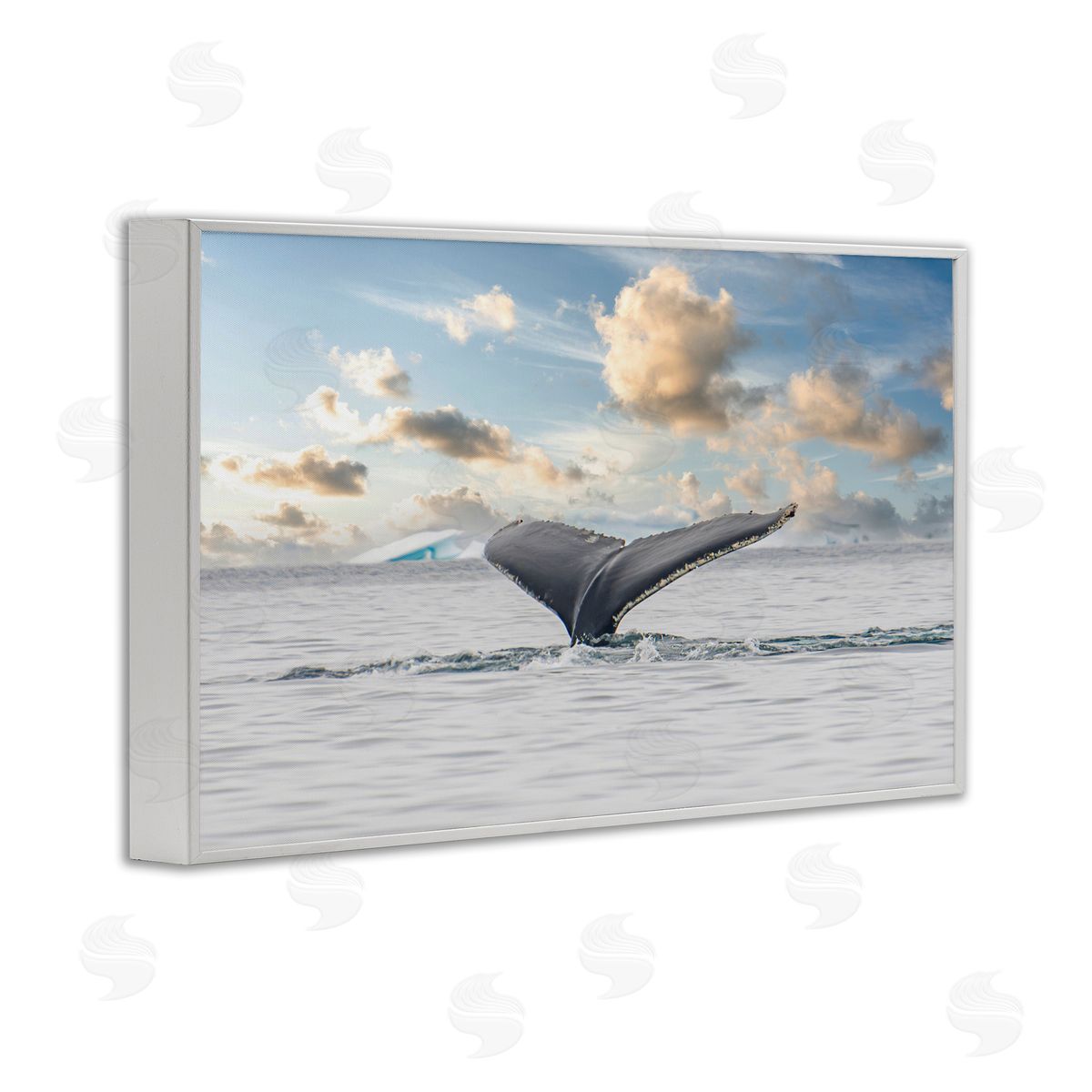 Richard Silver Antarctica Whale Tail Canvas Wall Art Print