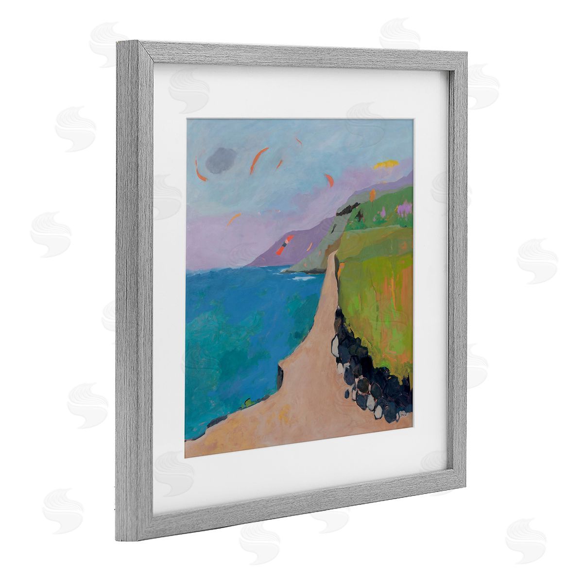 Jenny Wantuch Kites over Coastal View Canvas Wall Art Print