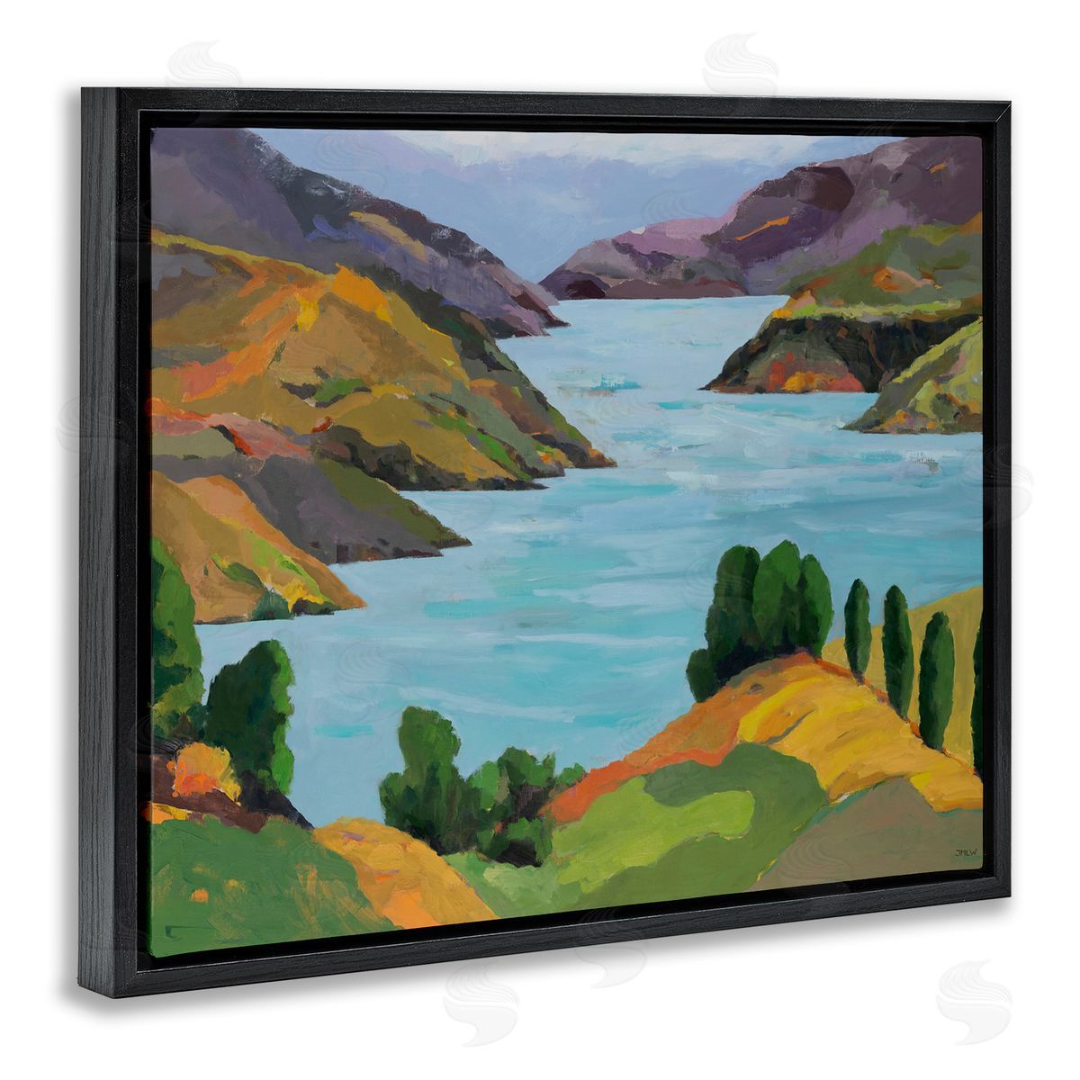 Jenny Wantuch Akaroa Sound Landscape Canvas Wall Art Print