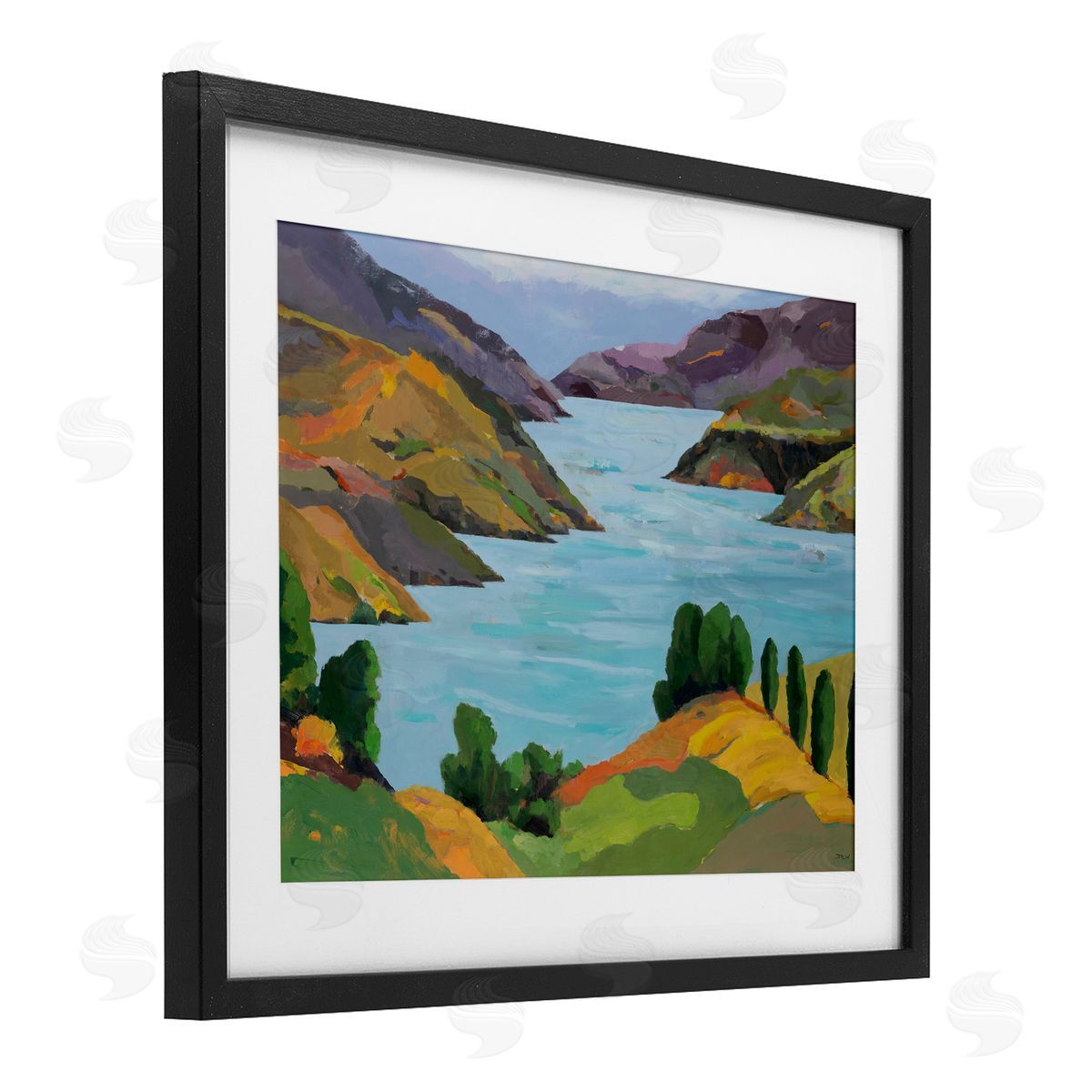 Jenny Wantuch Akaroa Sound Landscape Canvas Wall Art Print