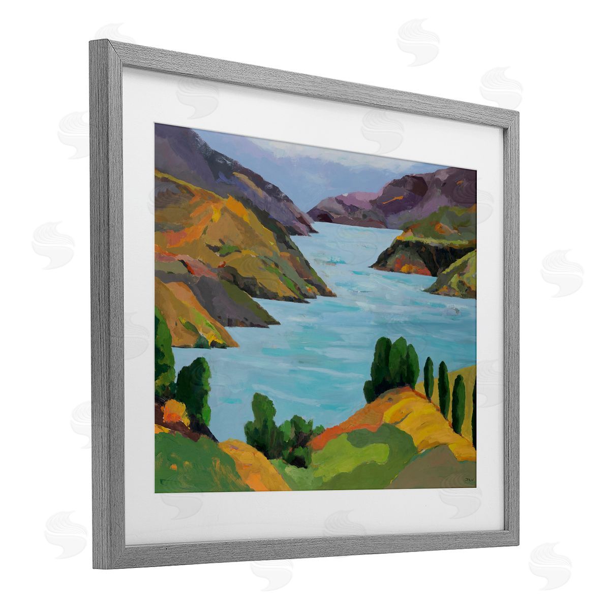 Jenny Wantuch Akaroa Sound Landscape Canvas Wall Art Print