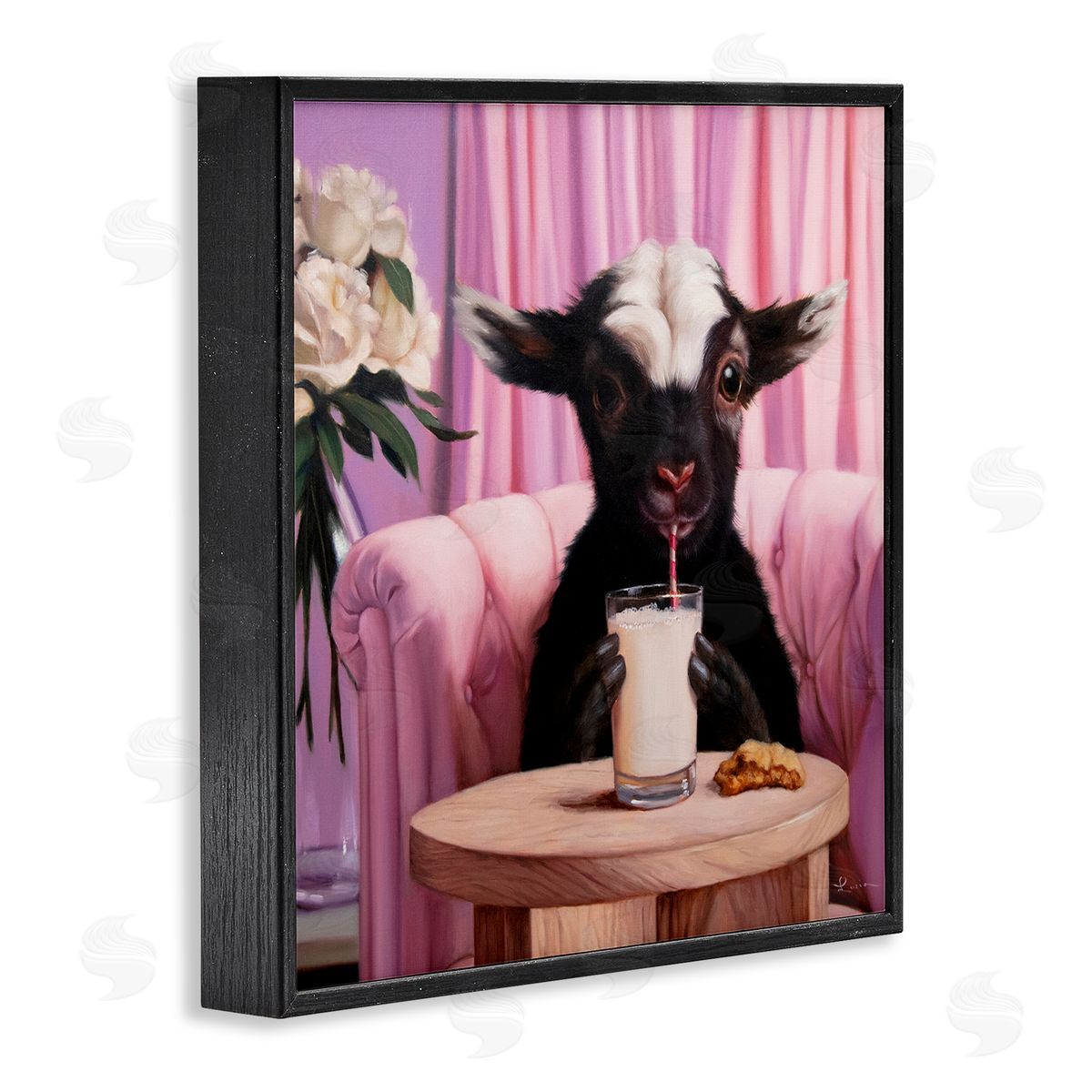 Lucia Heffernan Baby Goat Sipping Milk Canvas Wall Art Print