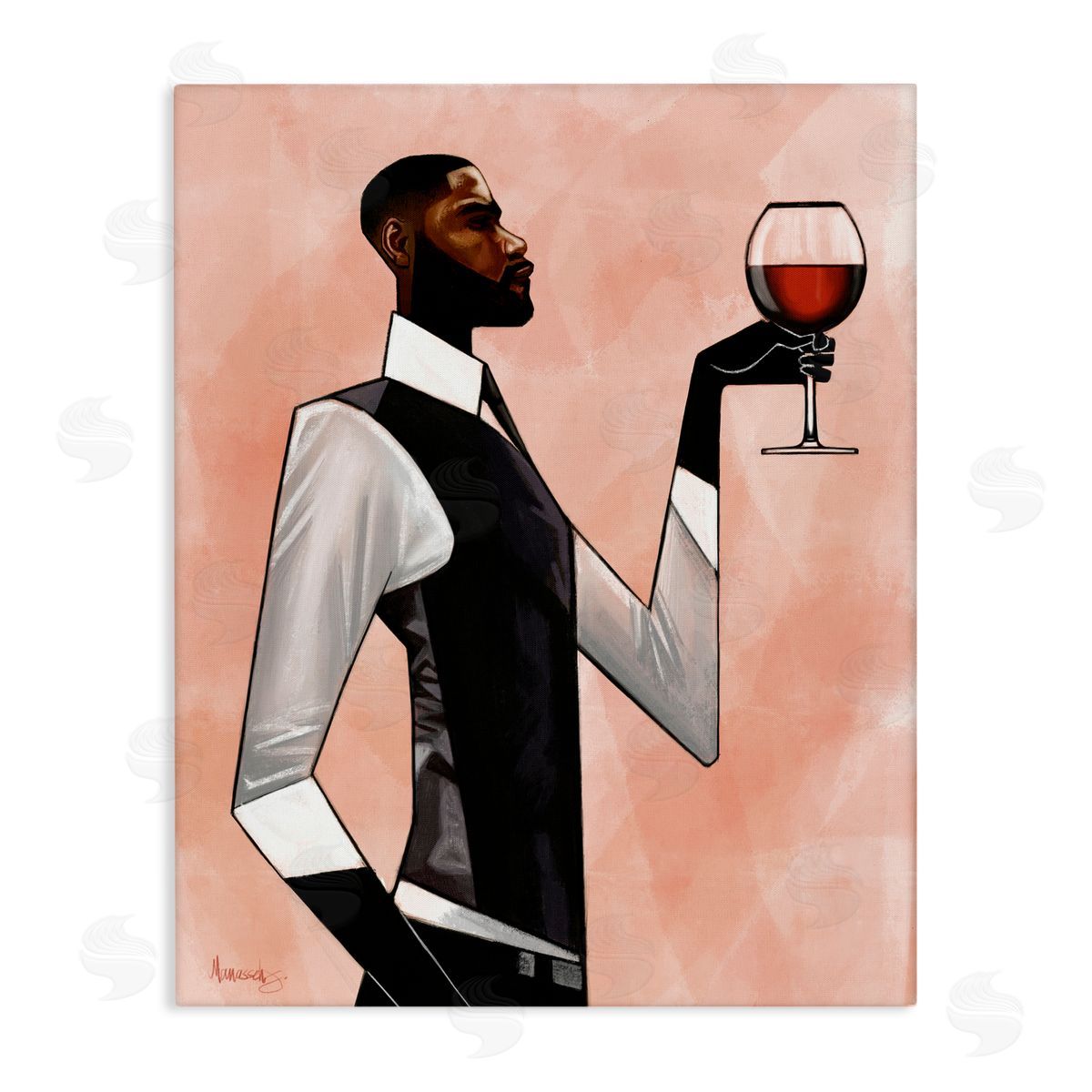 Manasseh Johnson Sr Man Toast Cheers Canvas Wall Art Print