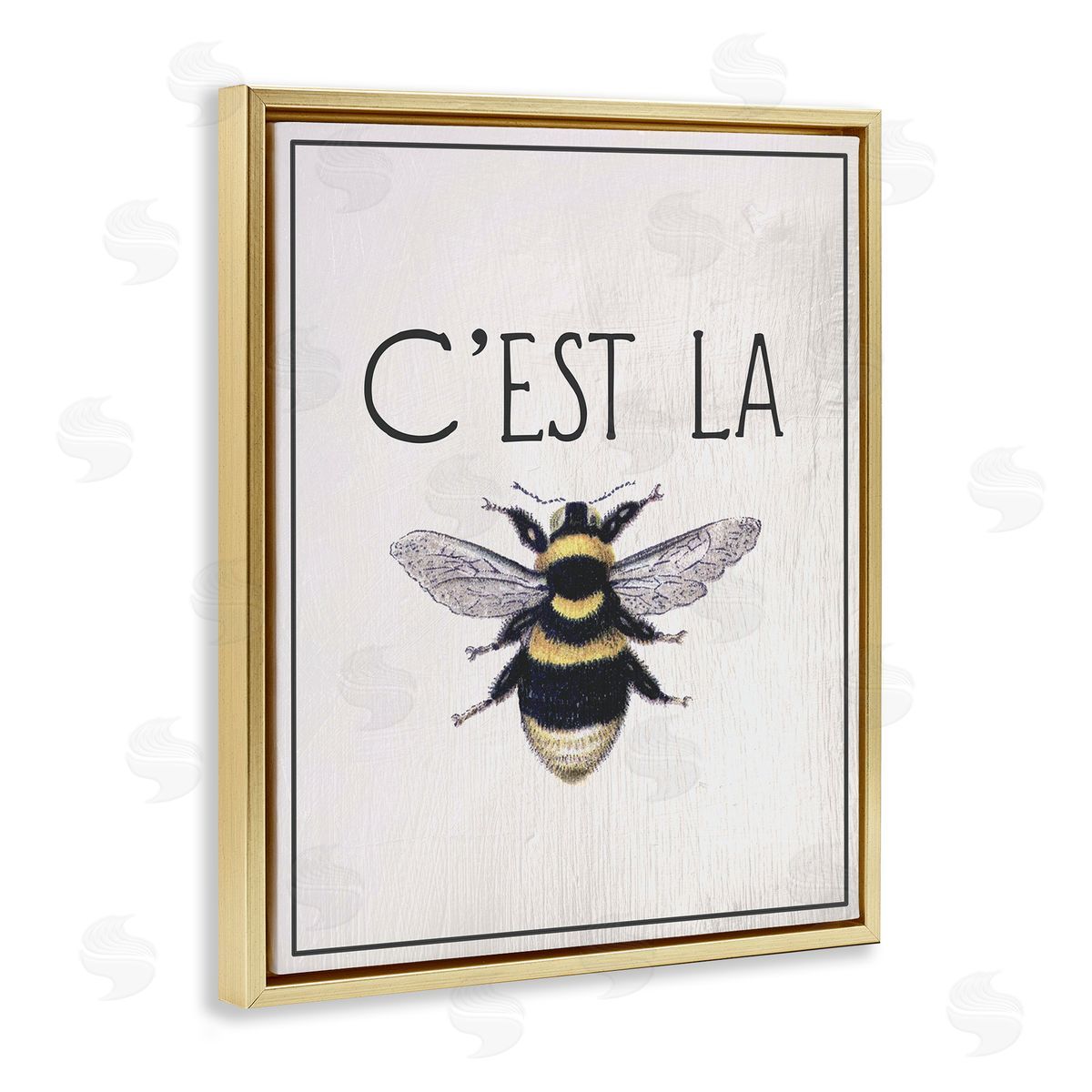 Lil' Rue French Bee Phrase Canvas Wall Art Print