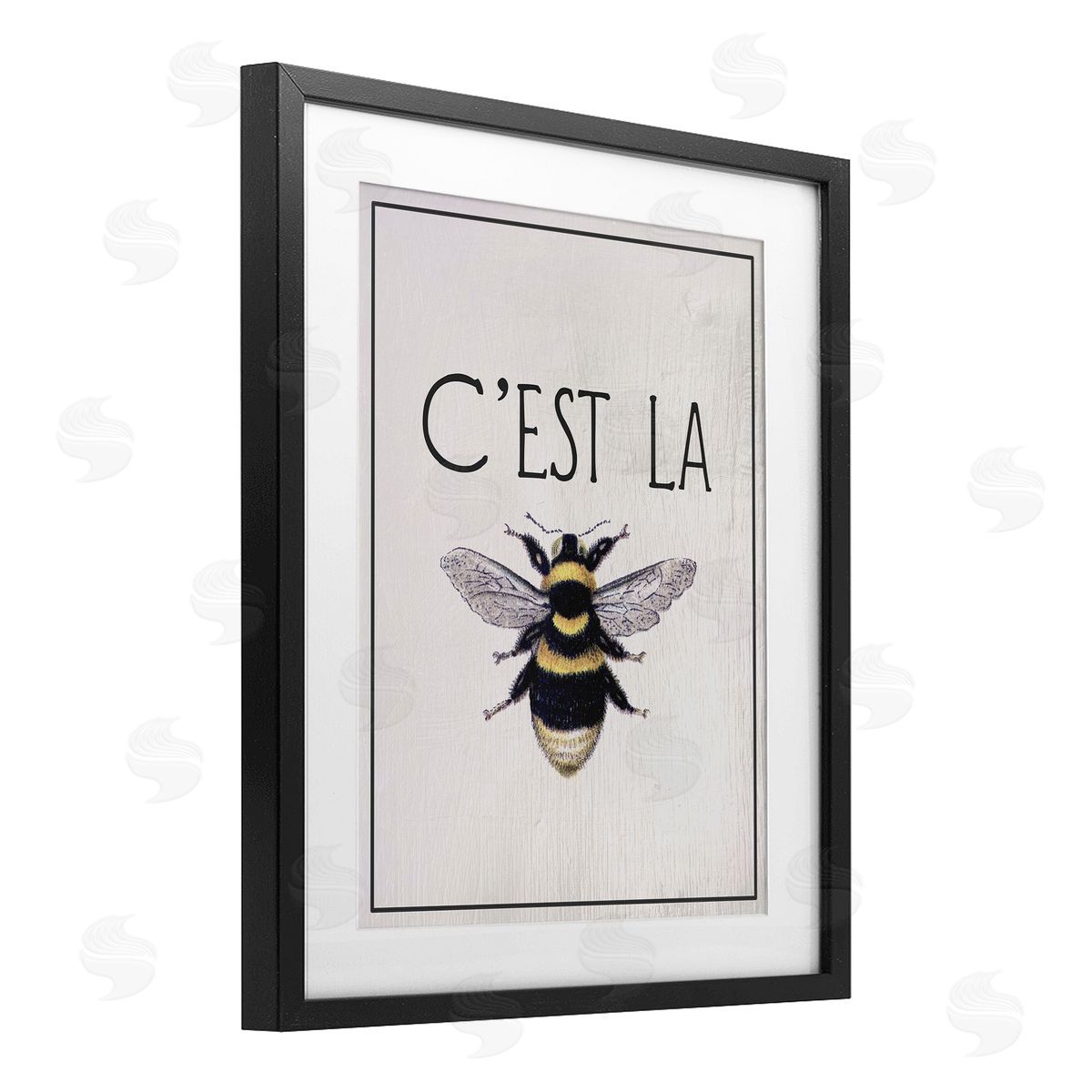 Lil' Rue French Bee Phrase Canvas Wall Art Print
