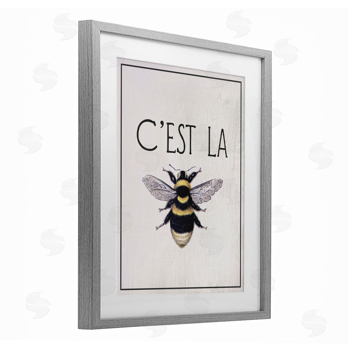 Lil' Rue French Bee Phrase Canvas Wall Art Print