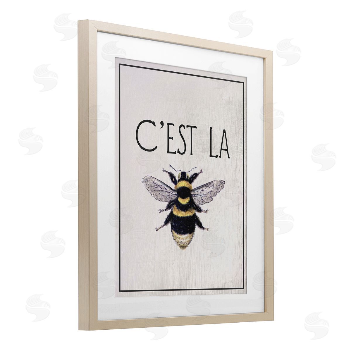 Lil' Rue French Bee Phrase Canvas Wall Art Print