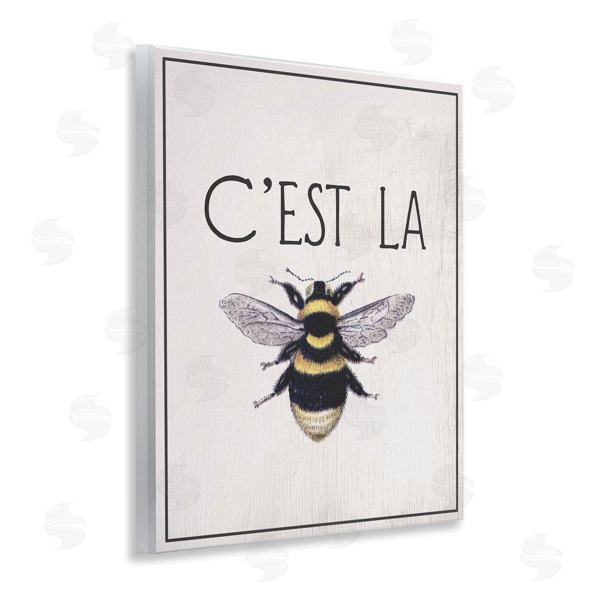 Lil' Rue French Bee Phrase Canvas Wall Art Print