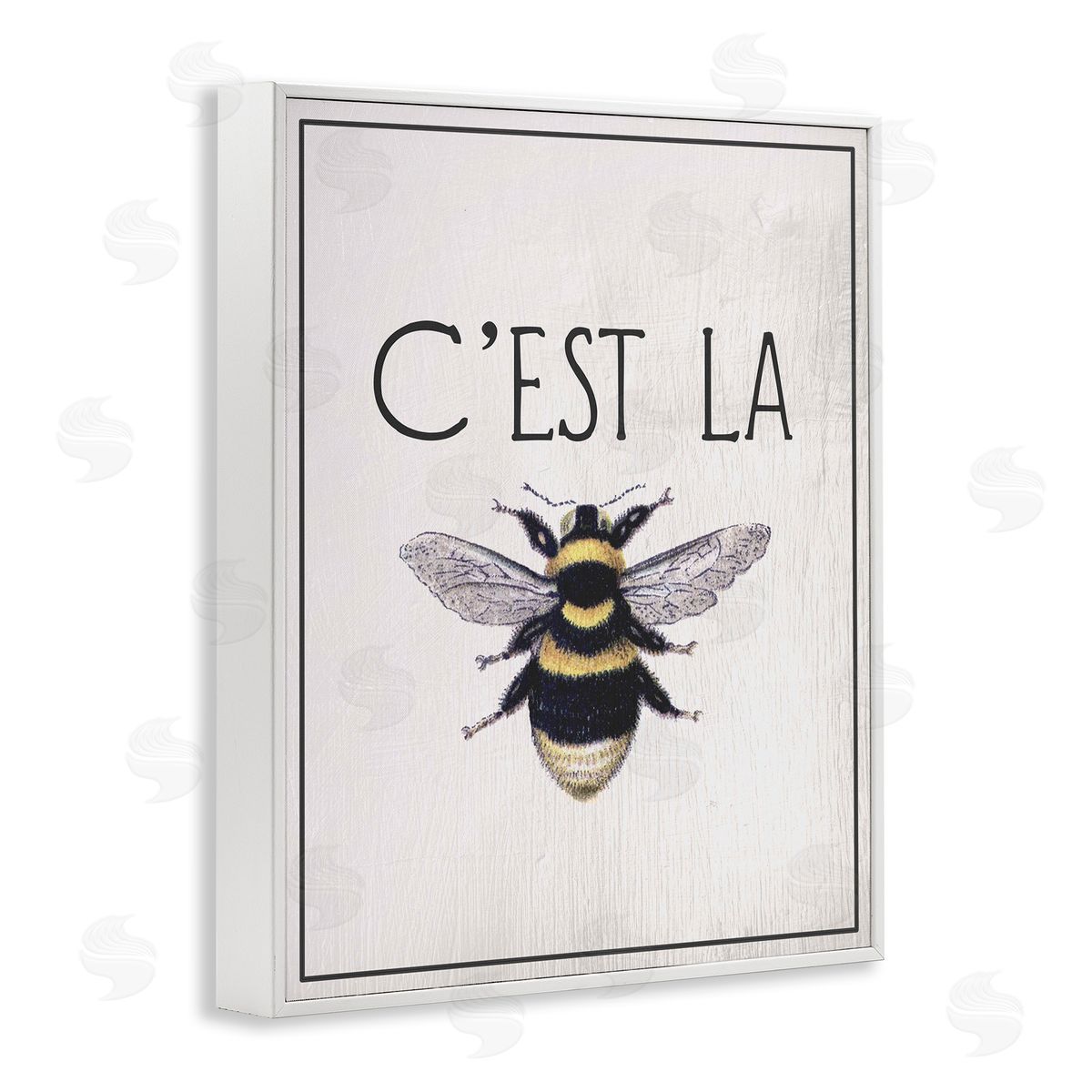 Lil' Rue French Bee Phrase Canvas Wall Art Print