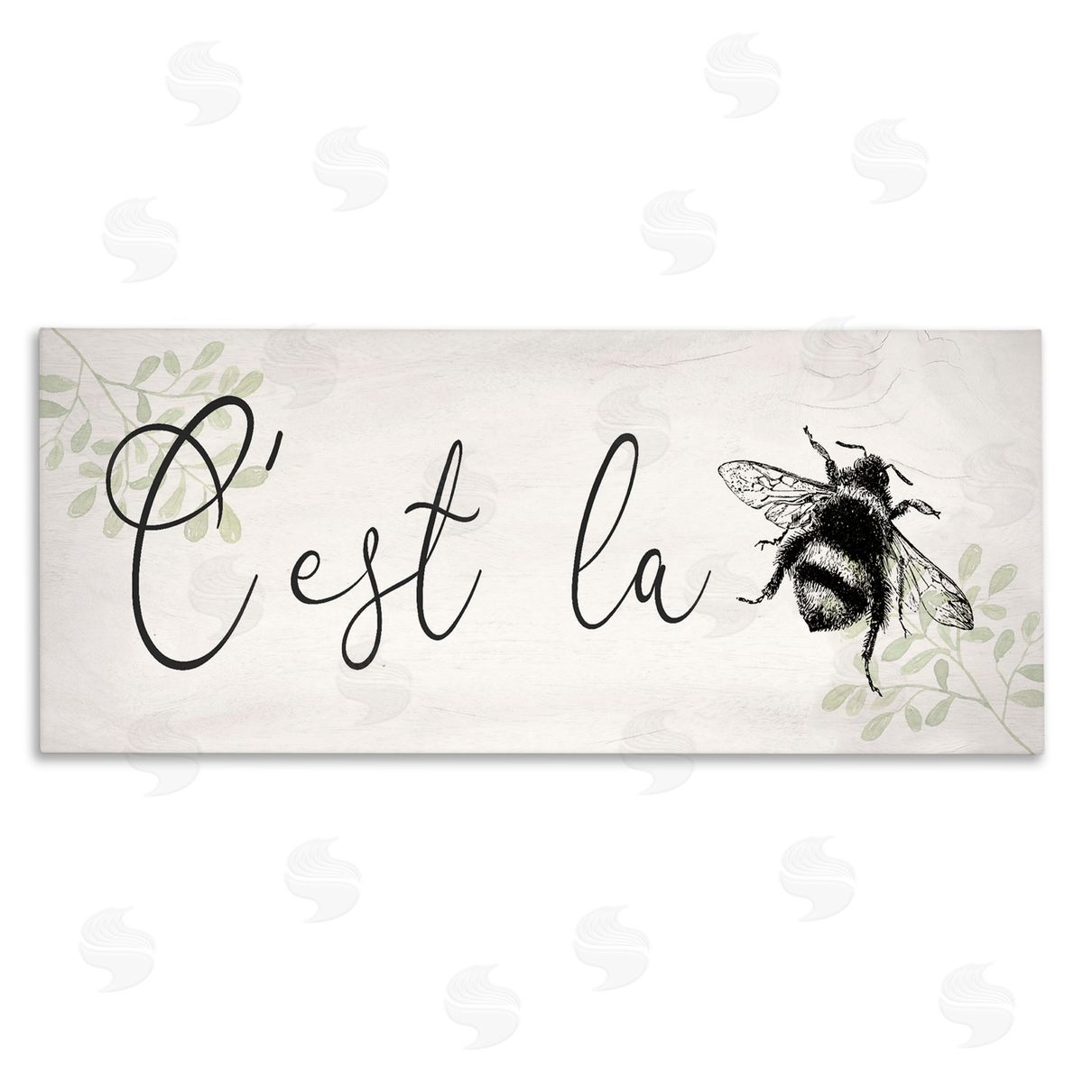 Lil' Rue C'est La Bee Phrase Canvas Wall Art Print