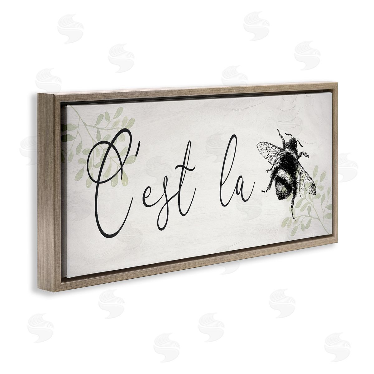 Lil' Rue C'est La Bee Phrase Canvas Wall Art Print