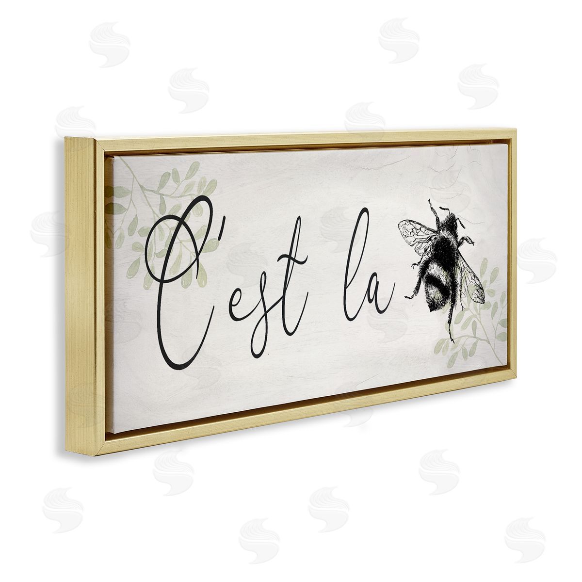 Lil' Rue C'est La Bee Phrase Canvas Wall Art Print