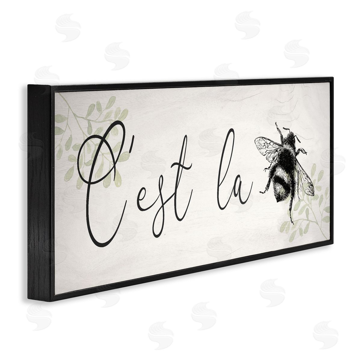 Lil' Rue C'est La Bee Phrase Canvas Wall Art Print