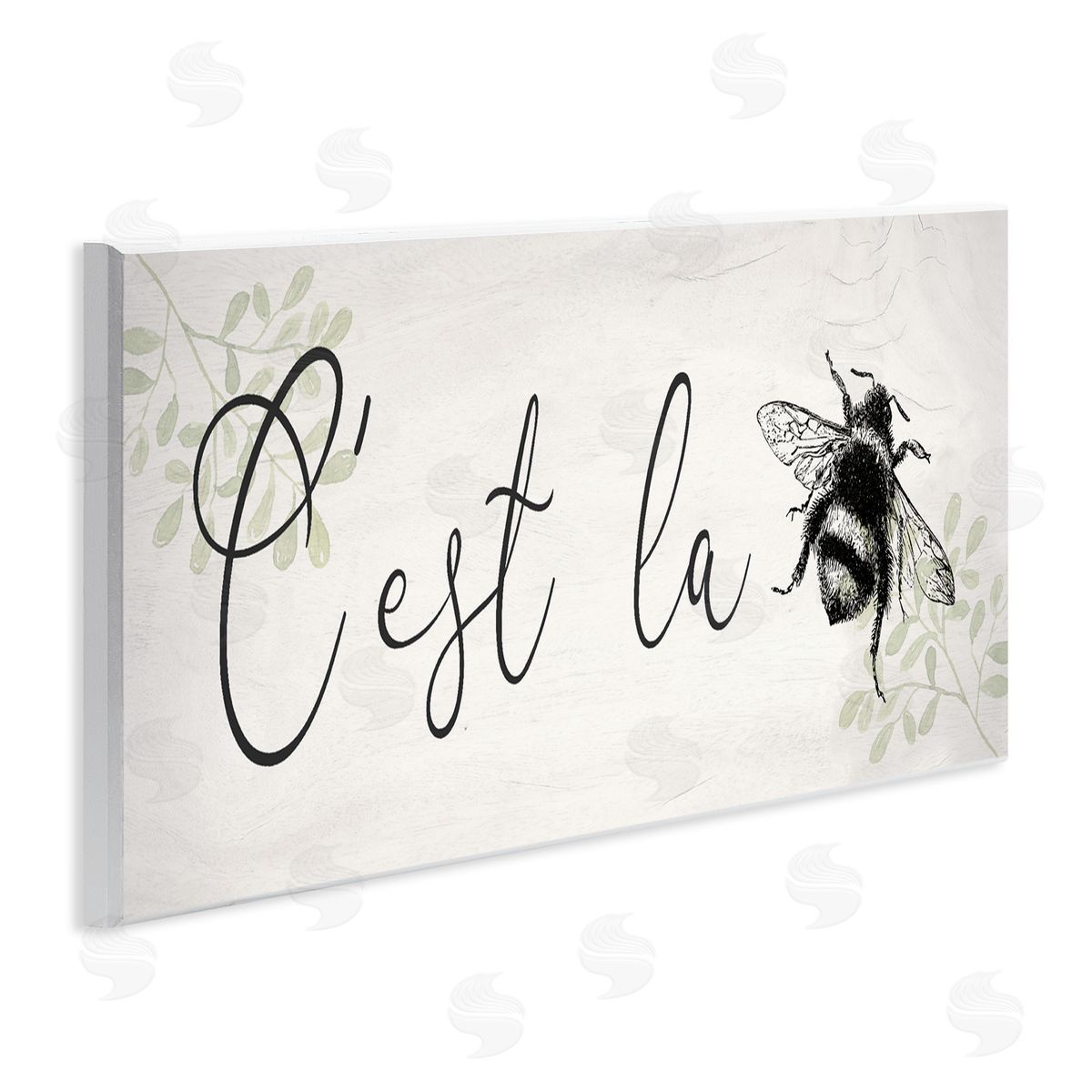 Lil' Rue C'est La Bee Phrase Canvas Wall Art Print