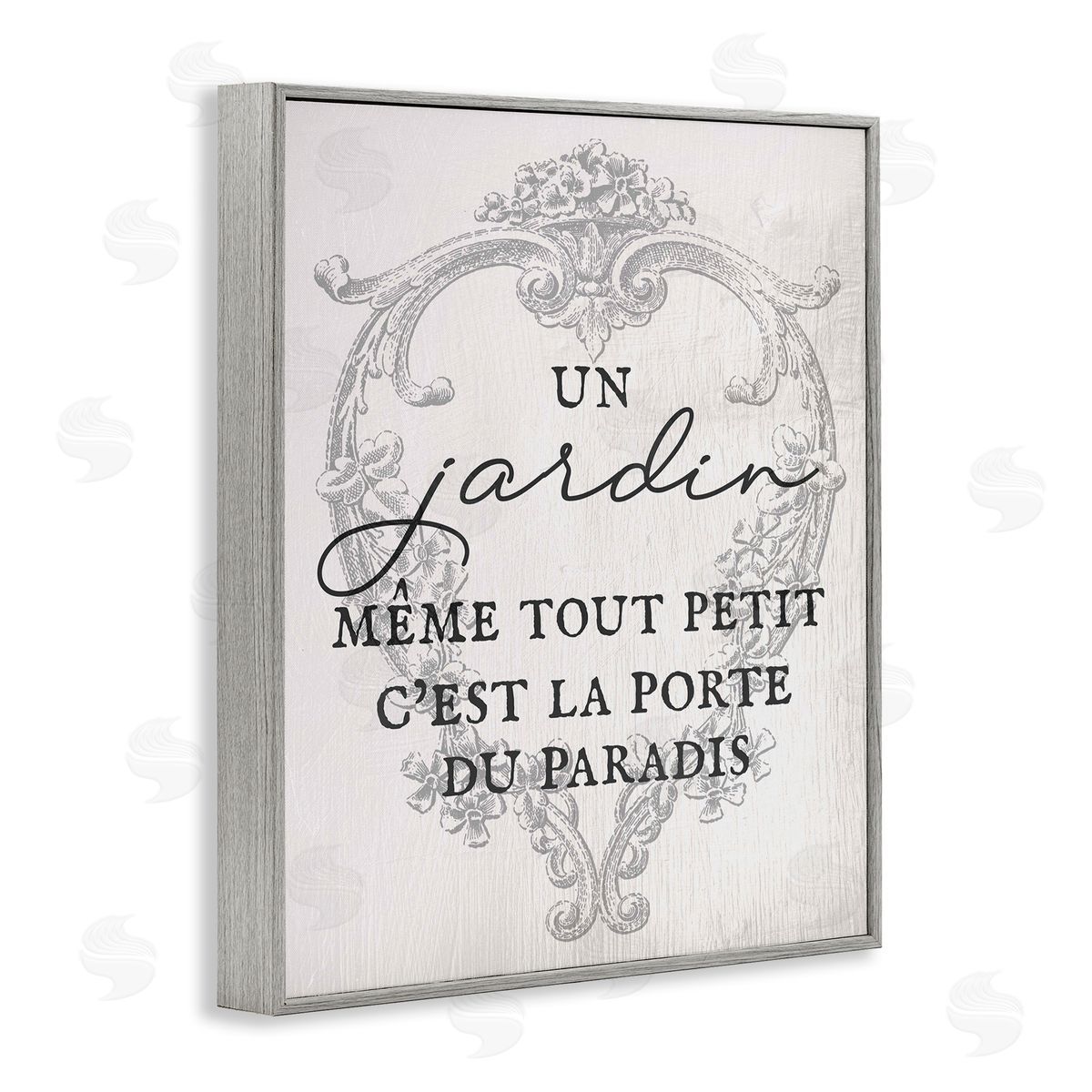 Lil' Rue French Phrase with Vintage Border Canvas Wall Art Print