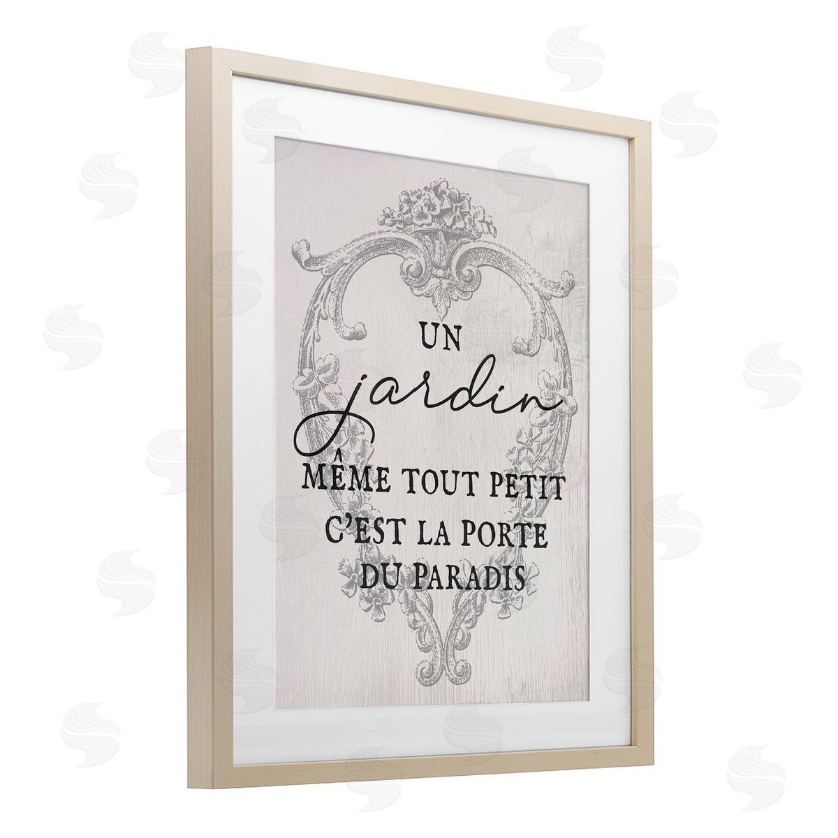 Lil' Rue French Phrase with Vintage Border Canvas Wall Art Print