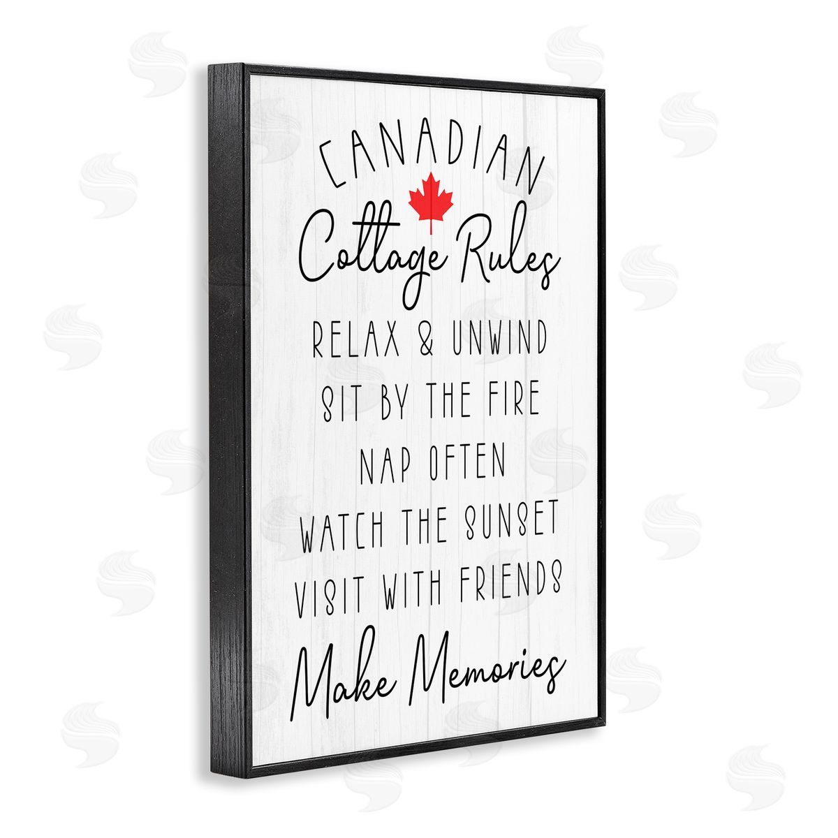 Lil' Rue Canadian Cottage Rules Canvas Wall Art Print