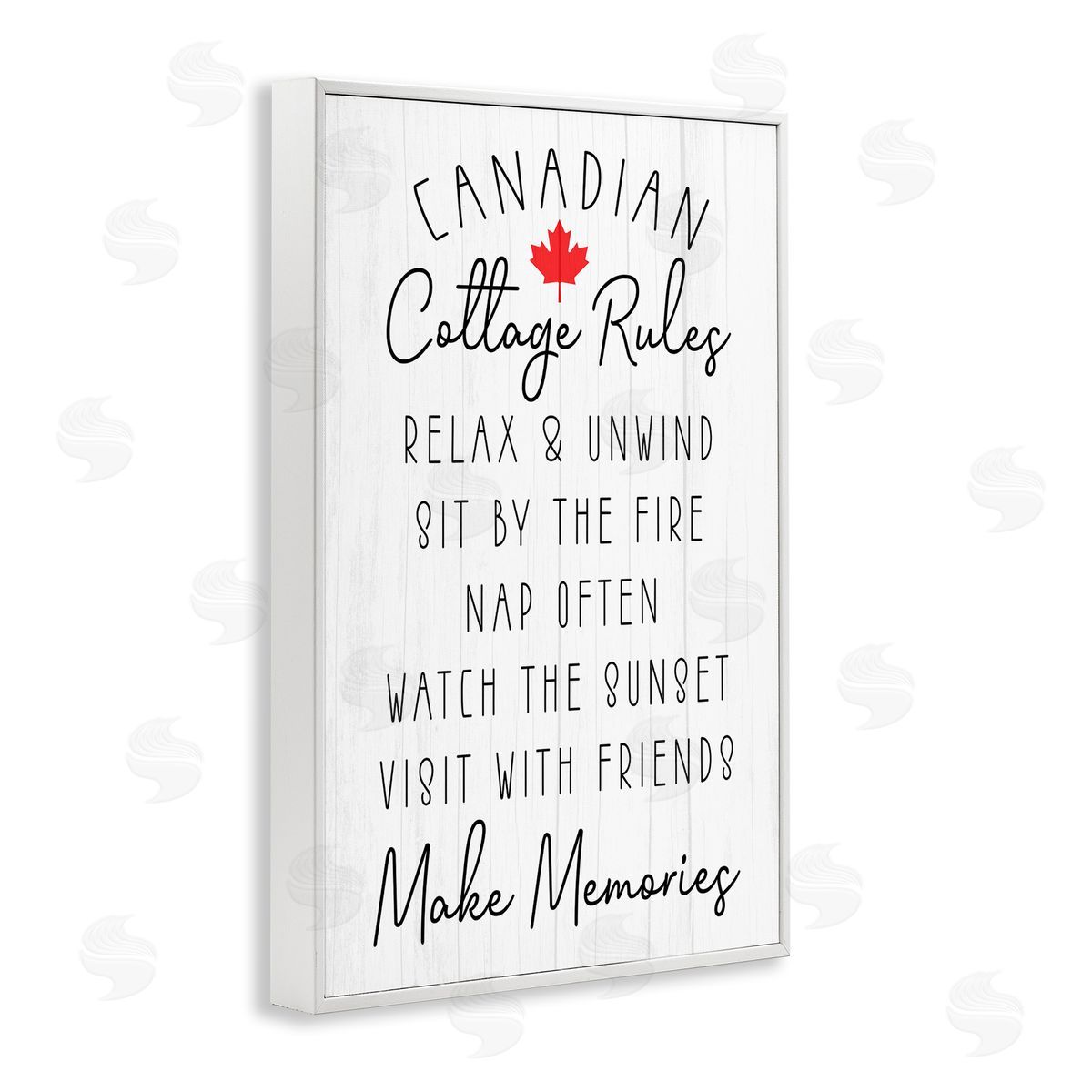 Lil' Rue Canadian Cottage Rules Canvas Wall Art Print