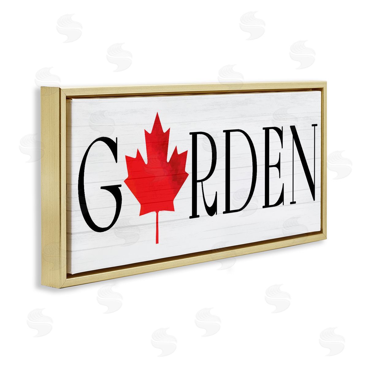 Lil' Rue Garden with Red Maple Leaf Canvas Wall Art Print