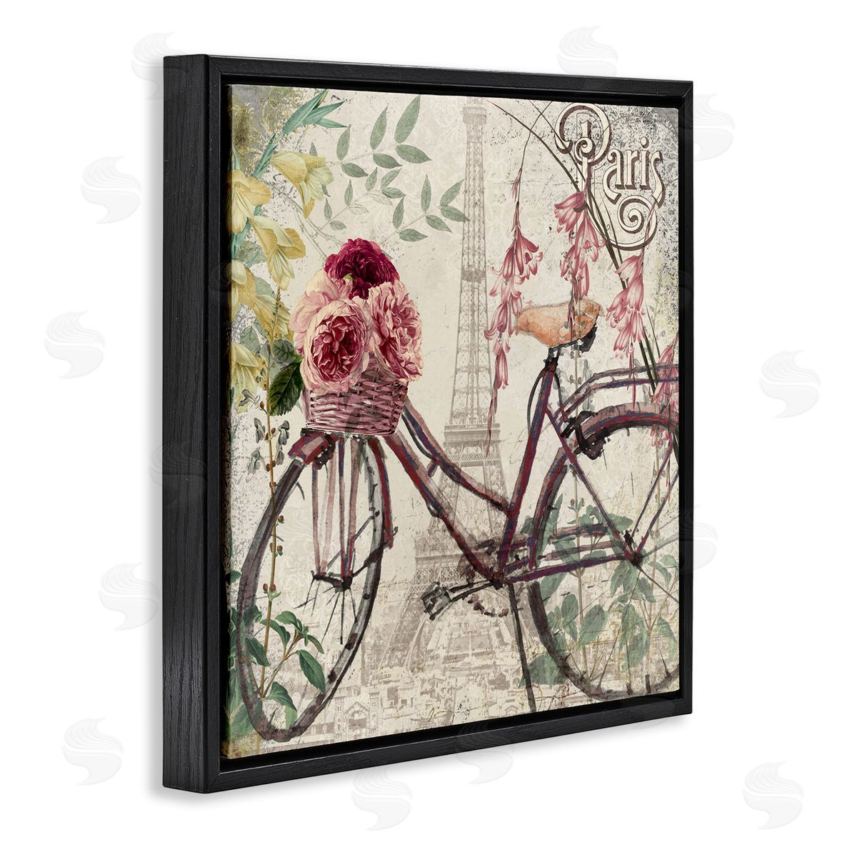 Sophie 6 Vintage Riding Through Paris Canvas Wall Art Print