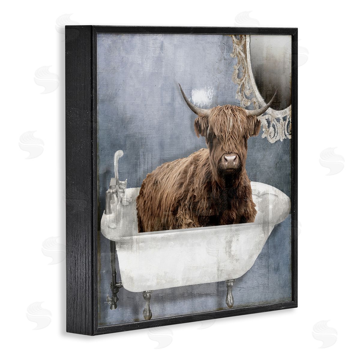 Sophie 6 Le Bain Bleu Cattle Canvas Wall Art Print