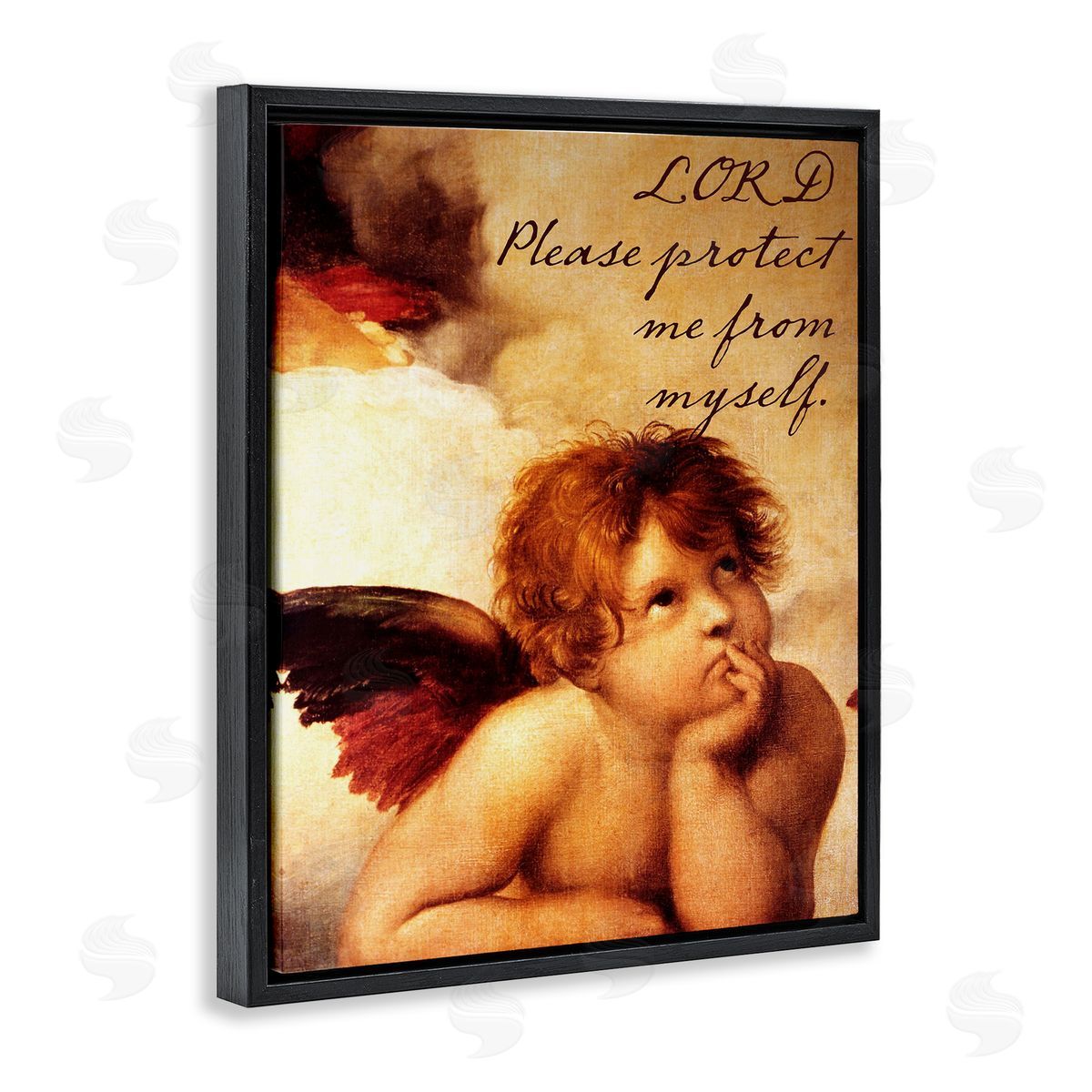 Sophie 6 Lord Protect Me with Cherub Canvas Wall Art Print