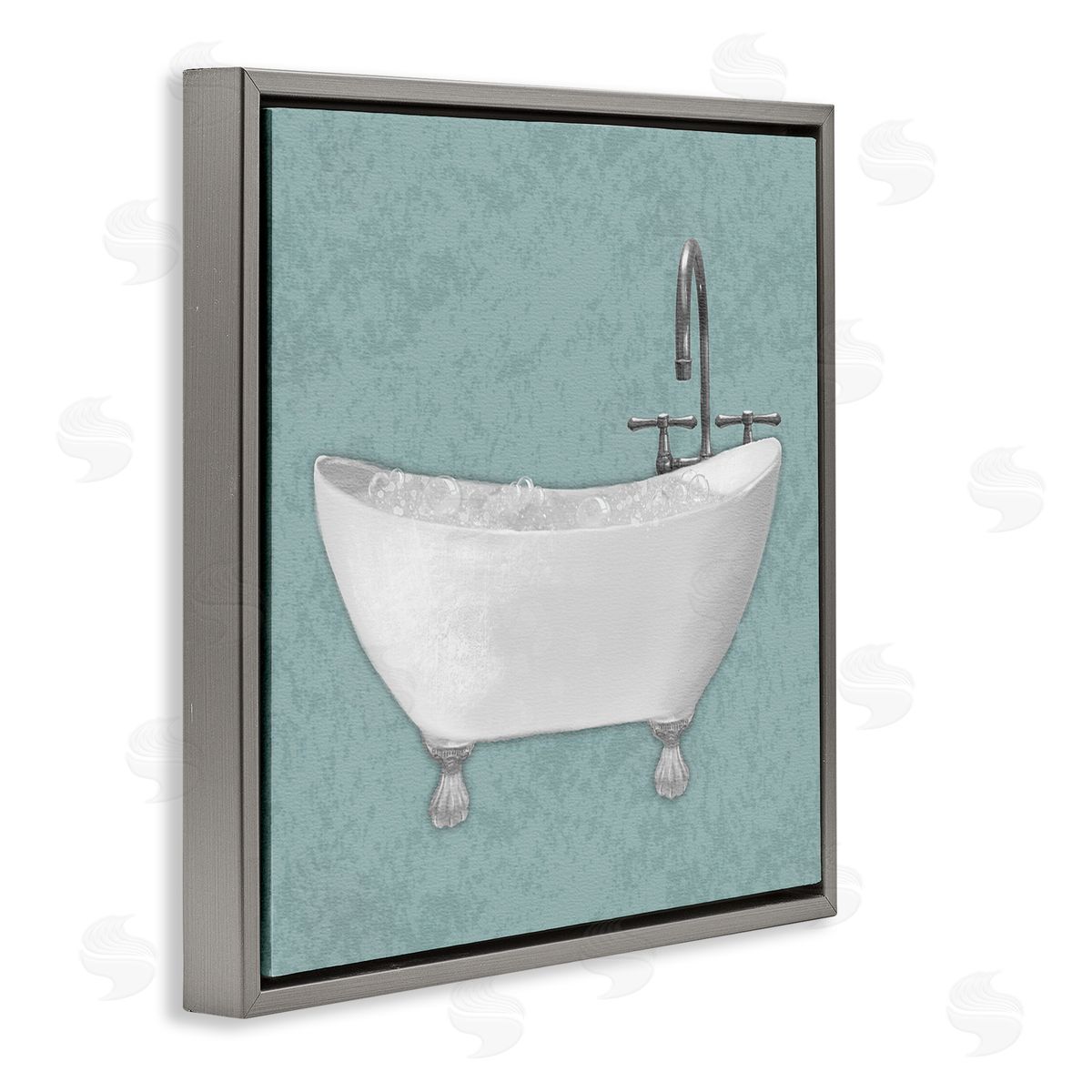 Matthew Piotrowicz Simple Bubble Bath over Blue Canvas Wall Art Print
