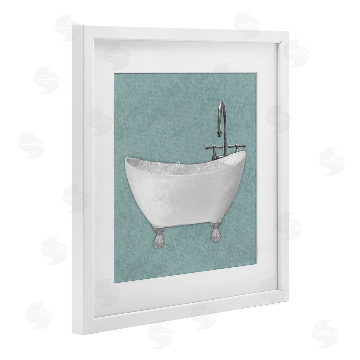 Matthew Piotrowicz Simple Bubble Bath over Blue Canvas Wall Art Print