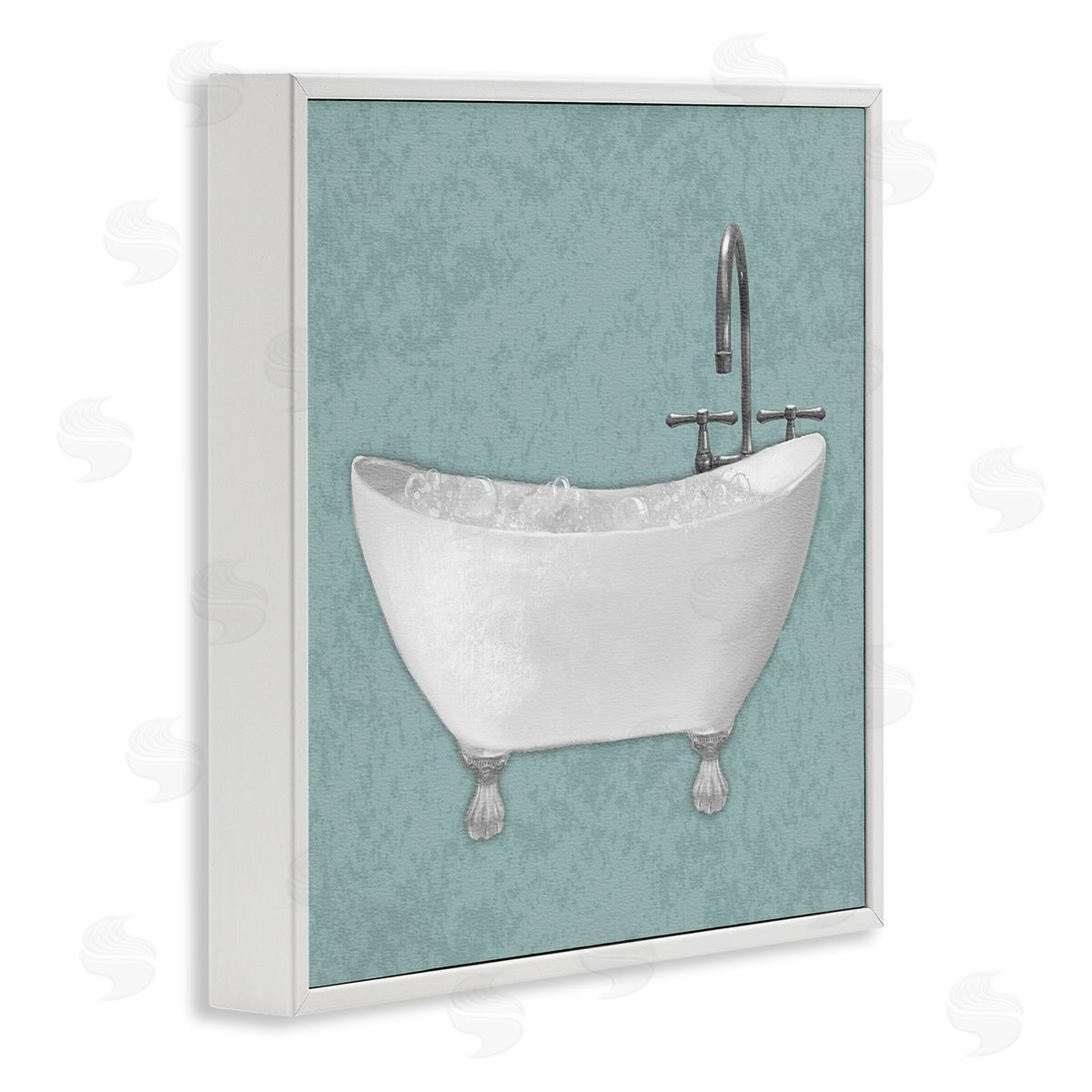 Matthew Piotrowicz Simple Bubble Bath over Blue Canvas Wall Art Print