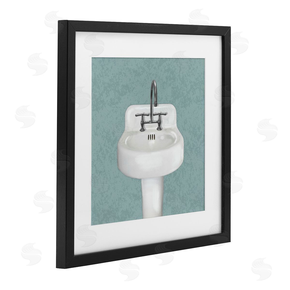 Matthew Piotrowicz Simple Bathroom Sink Canvas Wall Art Print