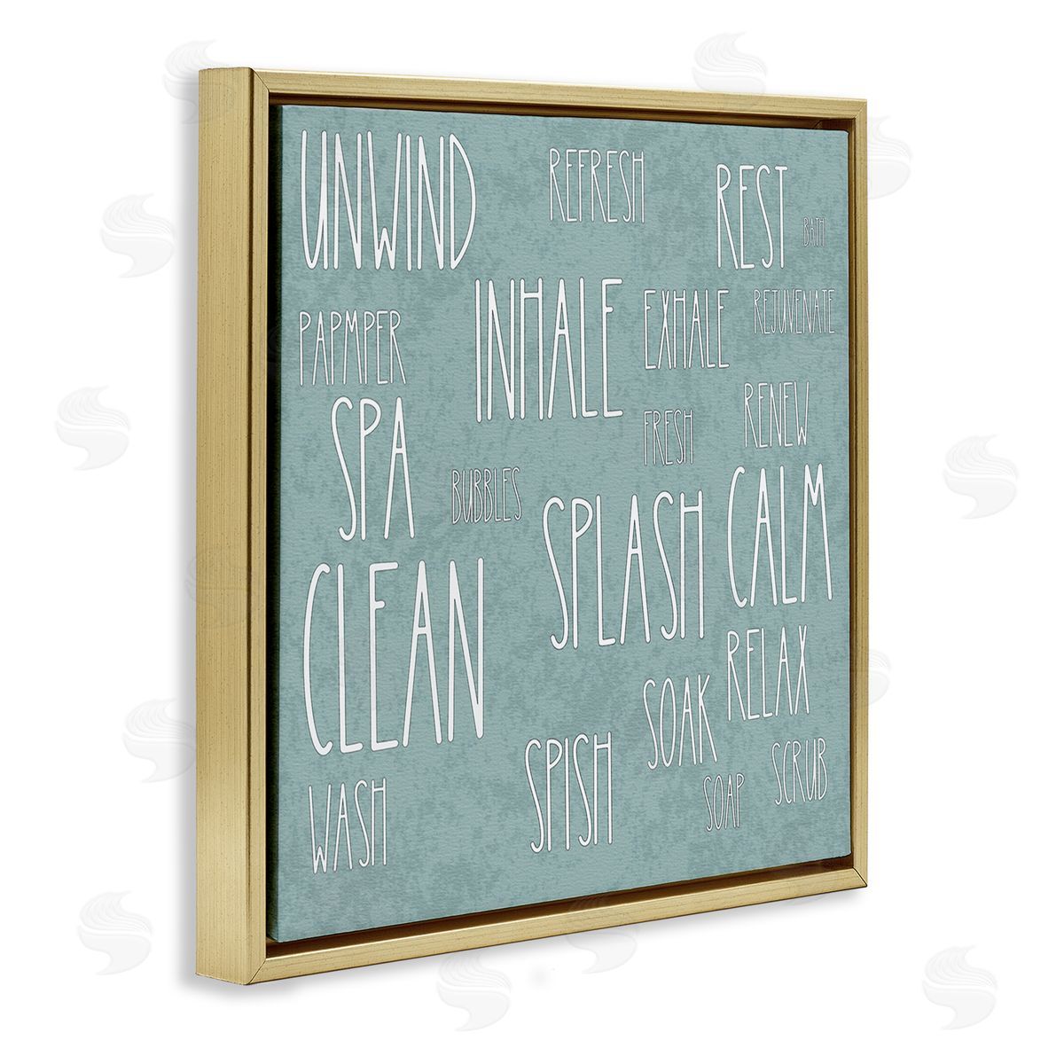Matthew Piotrowicz Calm & Relaxing Bath Typography Canvas Wall Art Print