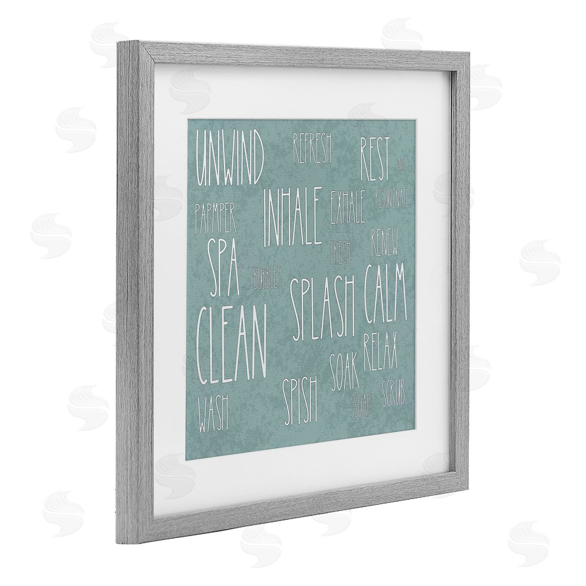 Matthew Piotrowicz Calm & Relaxing Bath Typography Canvas Wall Art Print