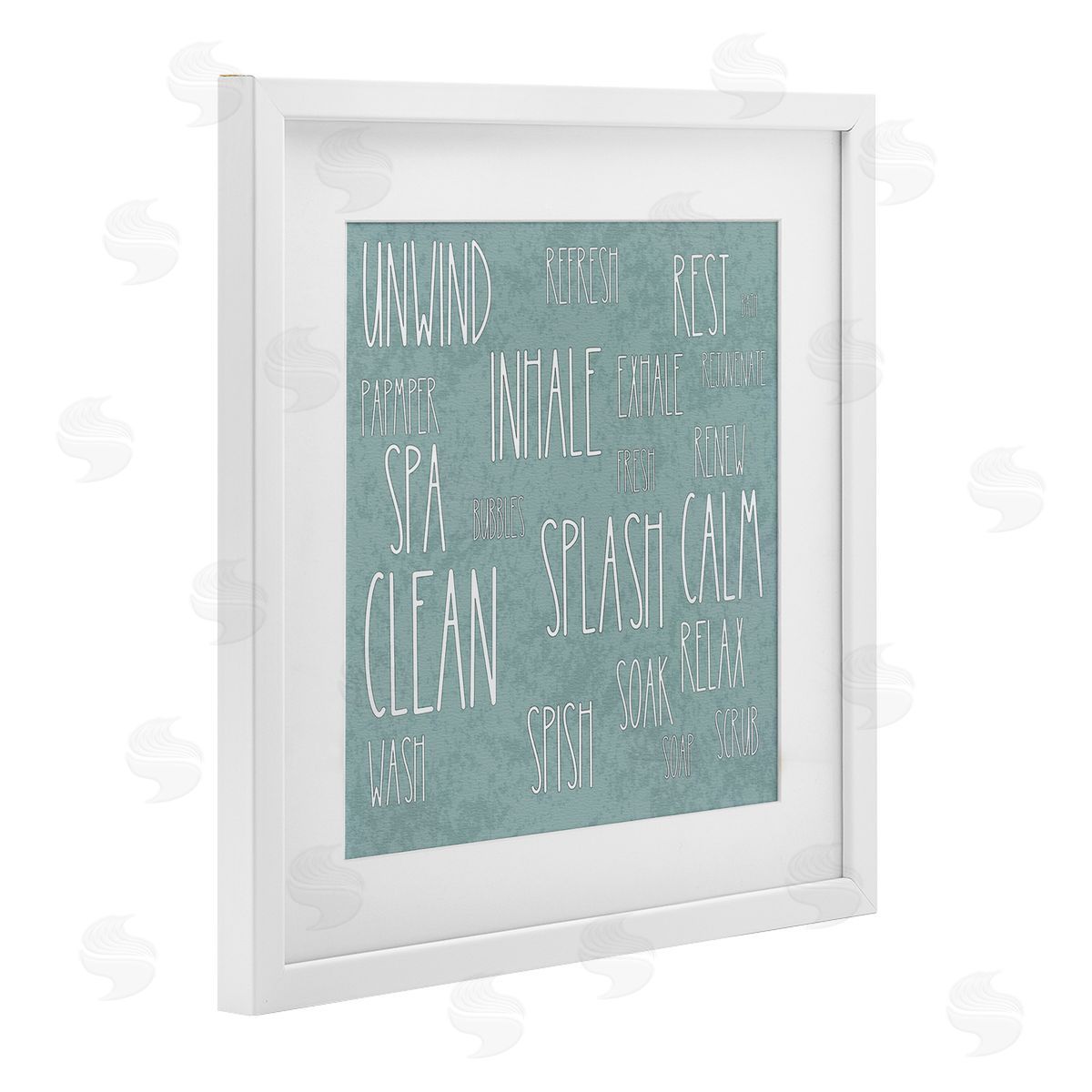 Matthew Piotrowicz Calm & Relaxing Bath Typography Canvas Wall Art Print