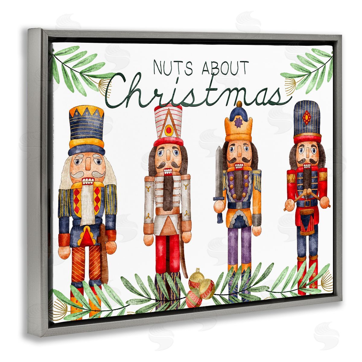 Kim Allen Nuts About Christmas Nutcrackers Canvas Wall Art Print