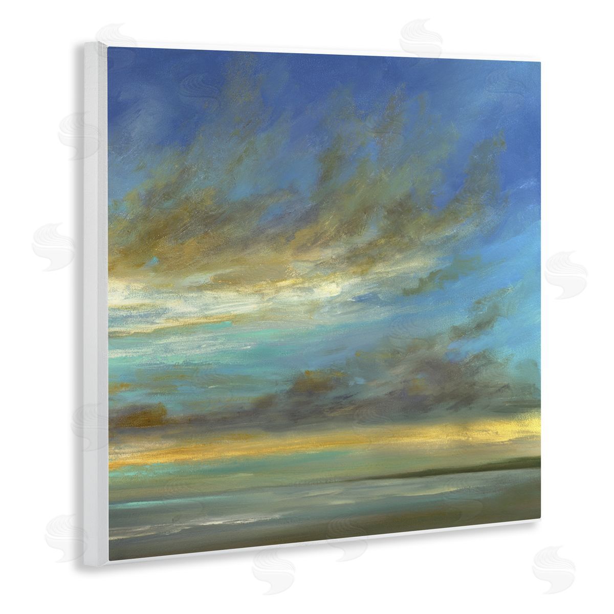 Sheila Finch Curved Sunlit Clouds Canvas Wall Art Print