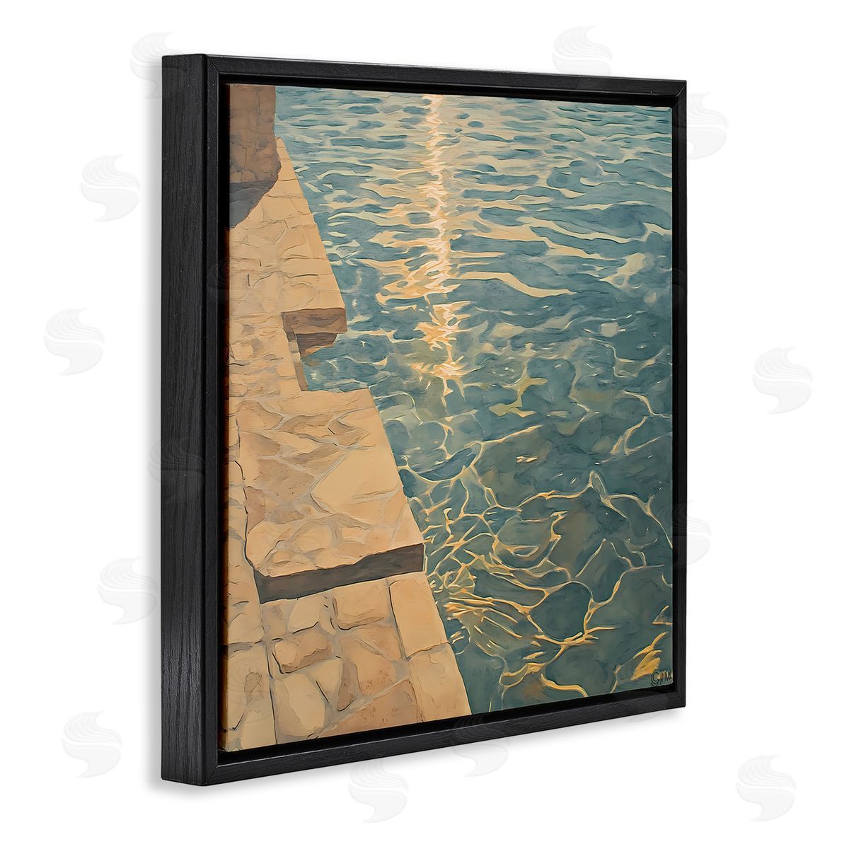Walker Noble Sunlit Pool Reflection Canvas Wall Art Print