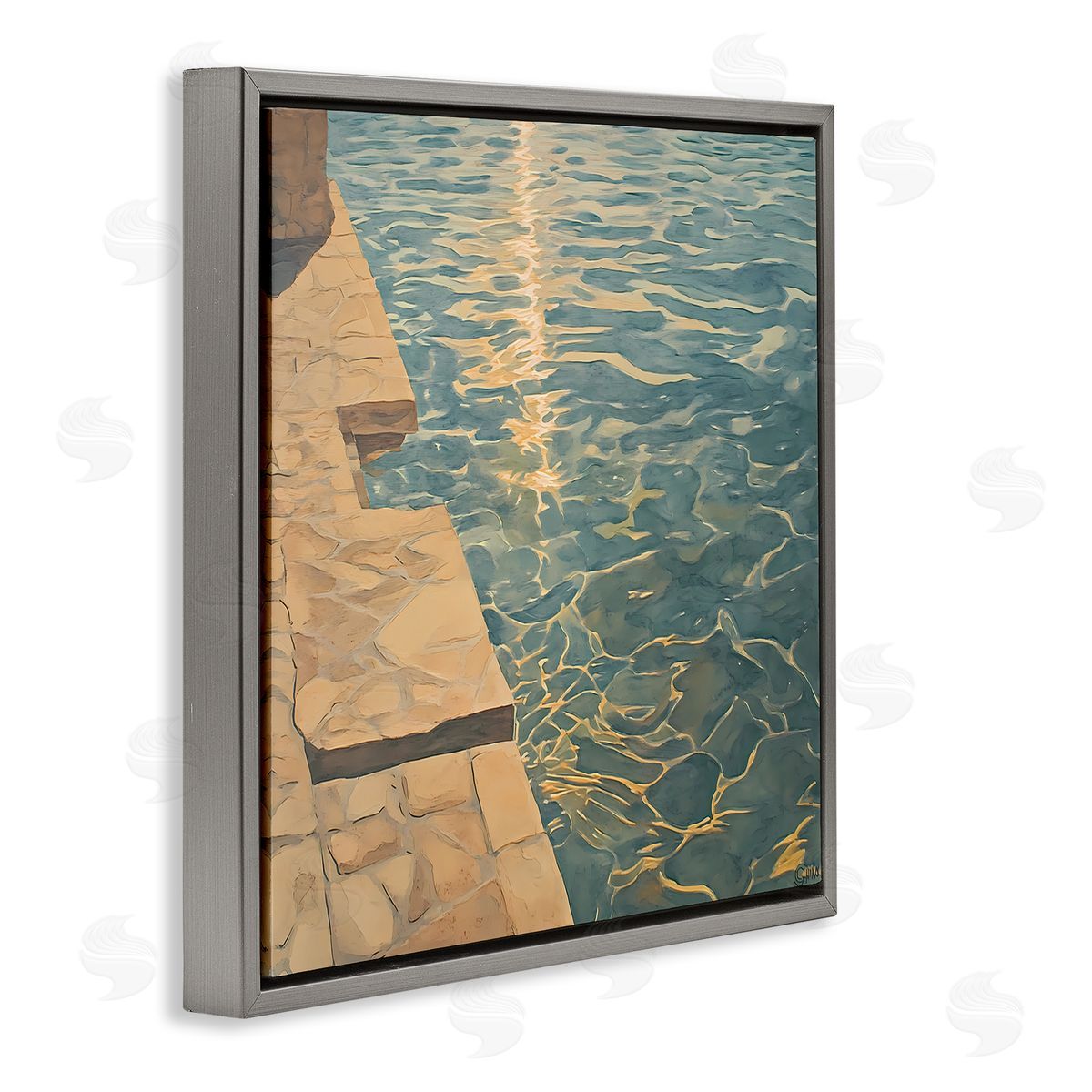 Walker Noble Sunlit Pool Reflection Canvas Wall Art Print
