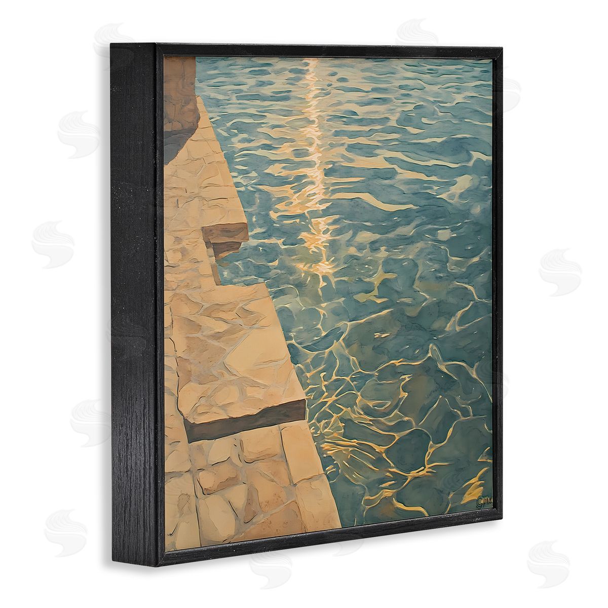 Walker Noble Sunlit Pool Reflection Canvas Wall Art Print