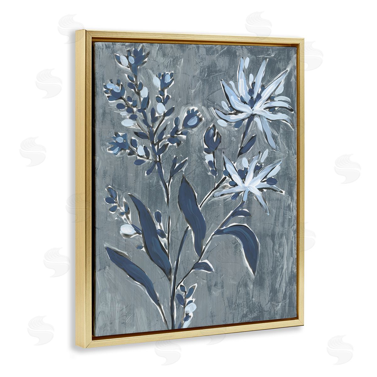 June Erica Vess Vintage Navy Sprig Canvas Wall Art Print