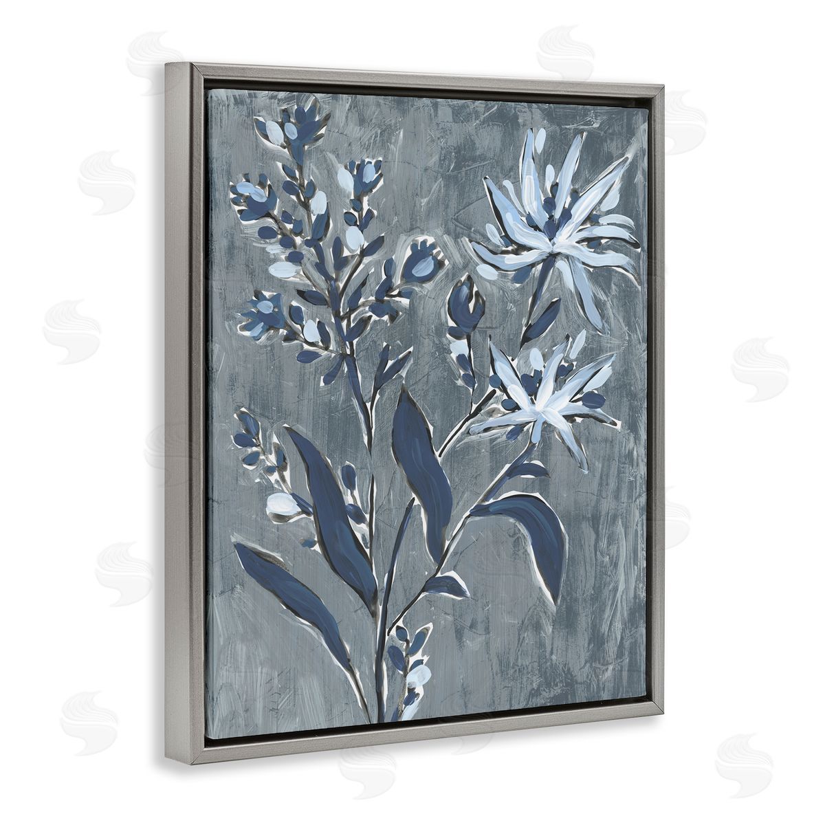 June Erica Vess Vintage Navy Sprig Canvas Wall Art Print