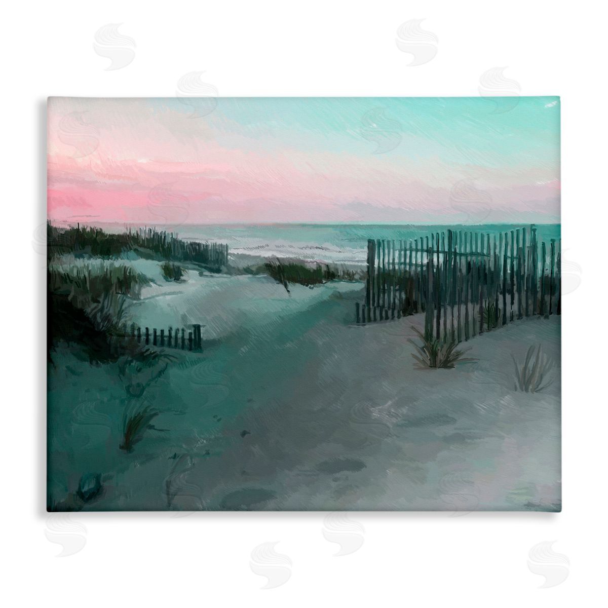 Charles Swinford Dunes Horizon At Sunset Canvas Wall Art Print