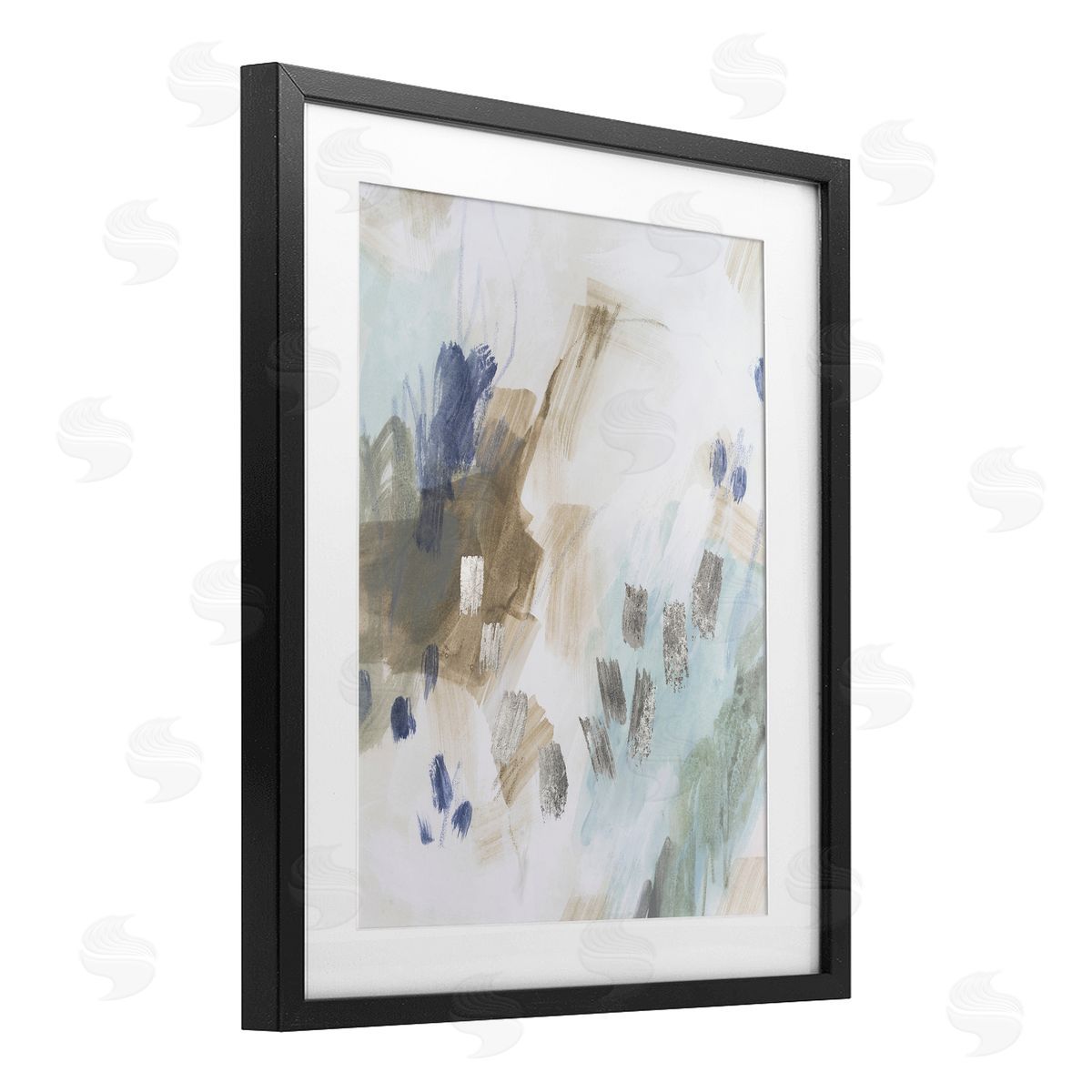June Erica Vess Crystalline Plaster Abstract Design Canvas Wall Art Print