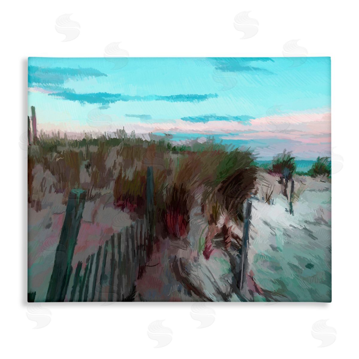 Charles Swinford Beach Dunes Horizon Canvas Wall Art Print