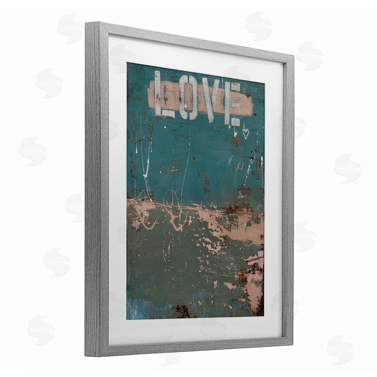 Erin Ashley Everlasting Love Grunge Abstract Canvas Wall Art Print