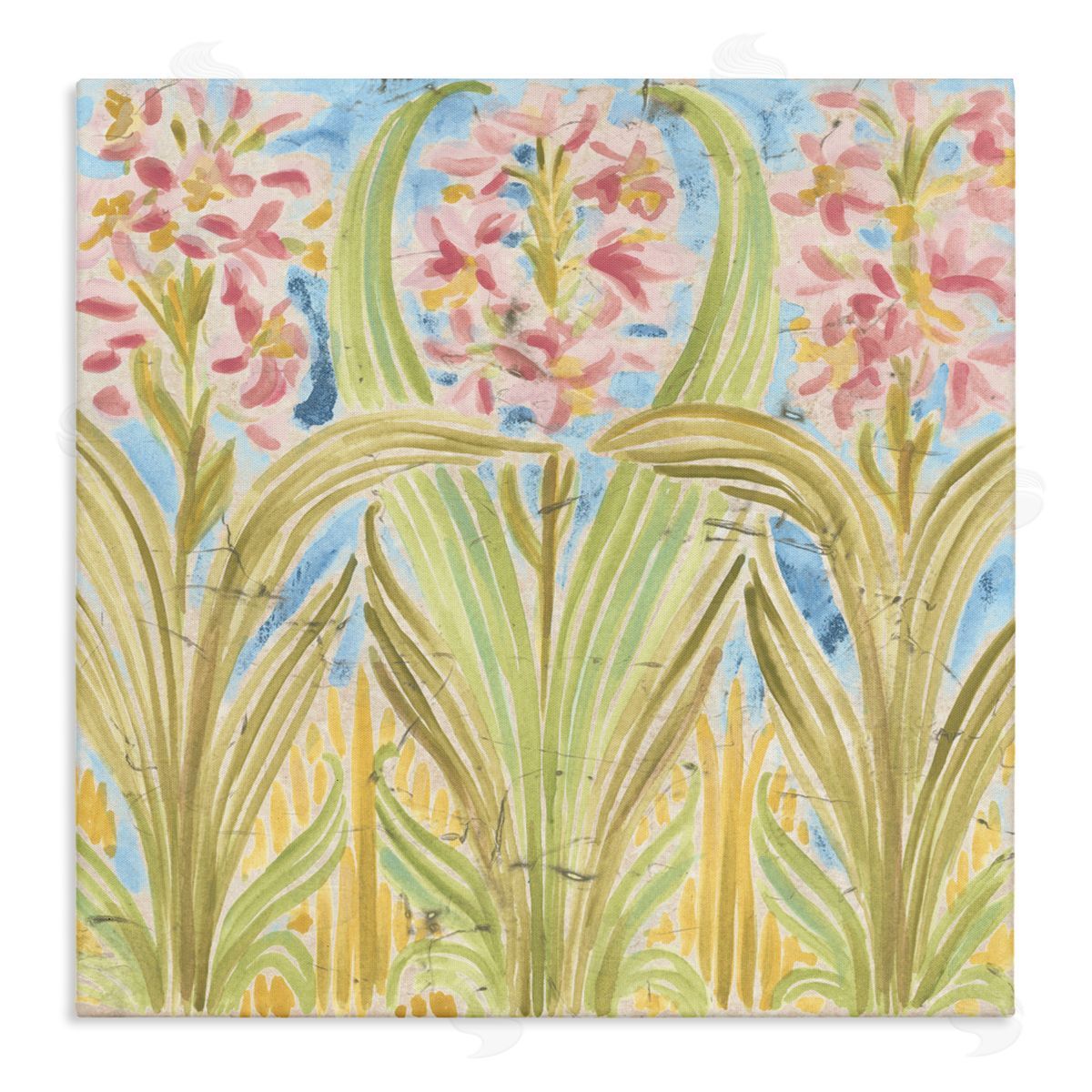 June Erica Vess Palau Tile Florals Canvas Wall Art Print