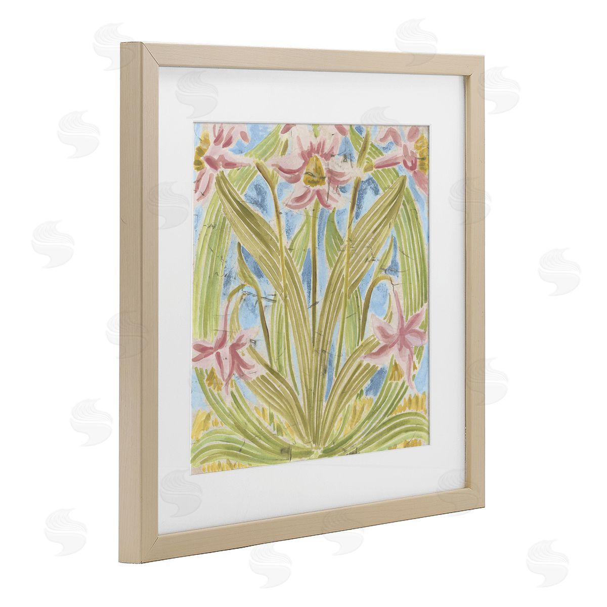 June Erica Vess Botanical Palau Tiles Canvas Wall Art Print
