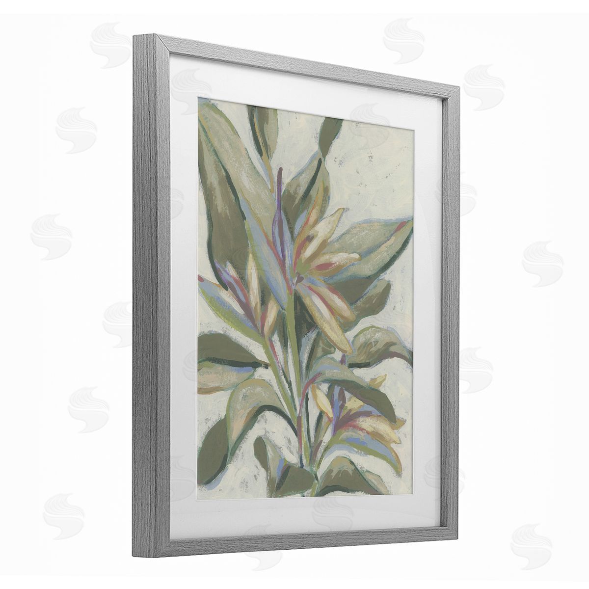 June Erica Vess Pastel Paradise Leaves Canvas Wall Art Print